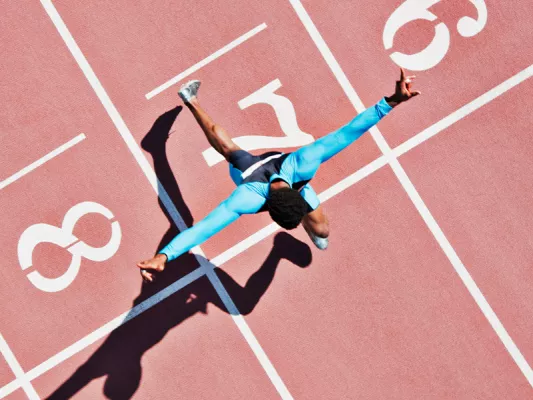 Läufer auf der Tartanbahn Läufer auf der Tartanbahn